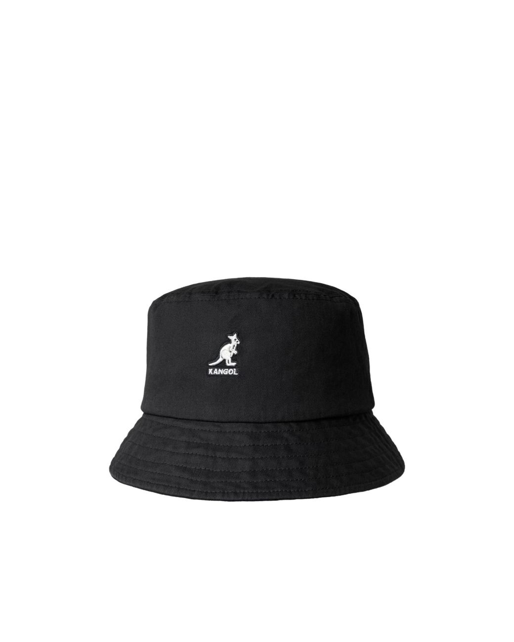 Kangol Black Logo Washed Fisherman Hat for men