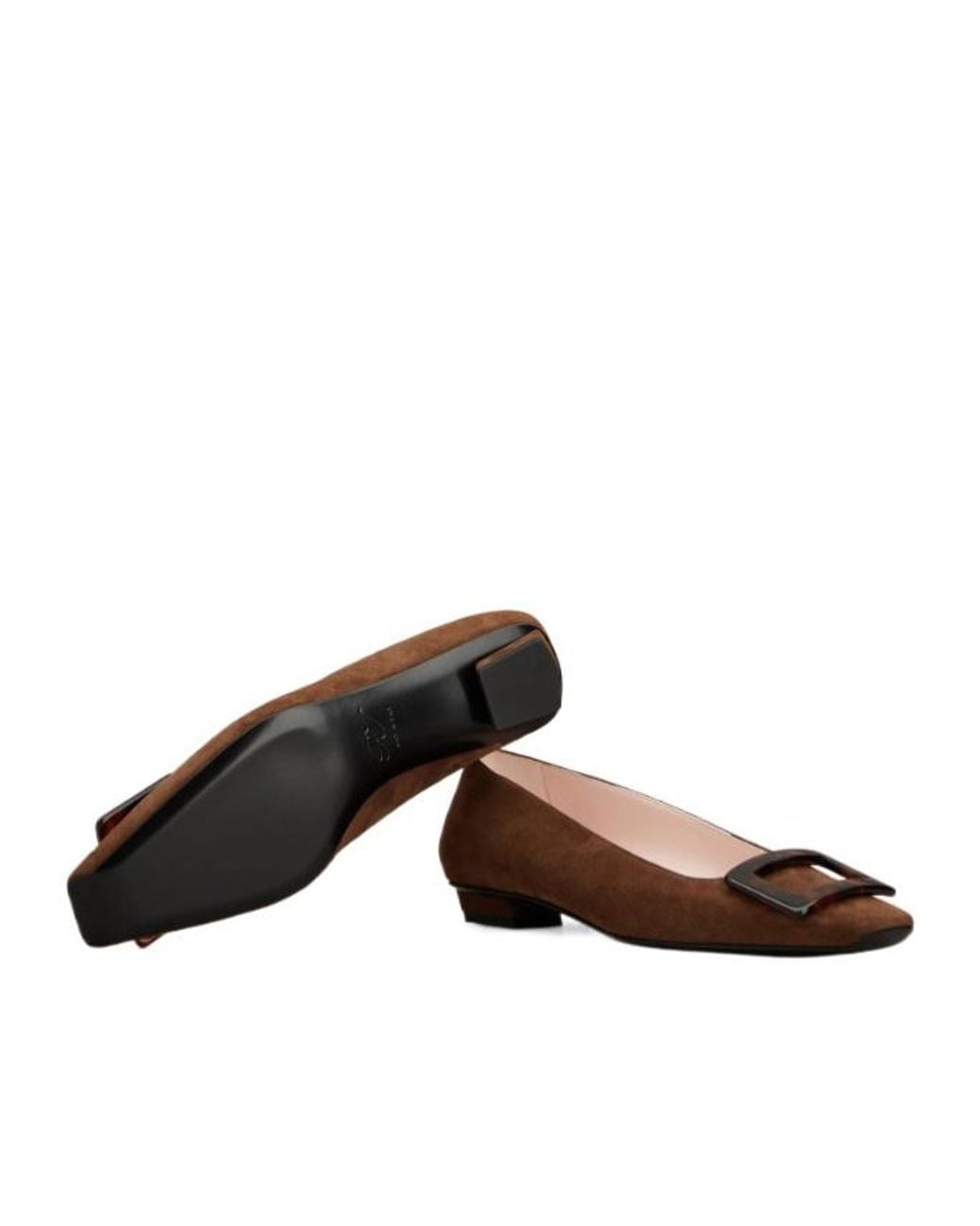 Roger Vivier Brown Belle Vivier Ballerinas