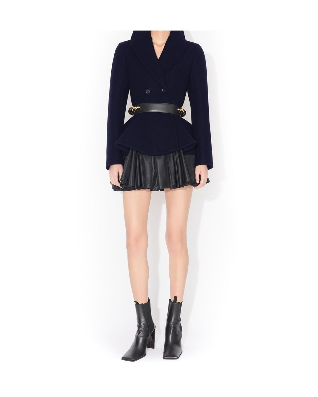 Alaïa Blue Alaïa Peplum Peacoat