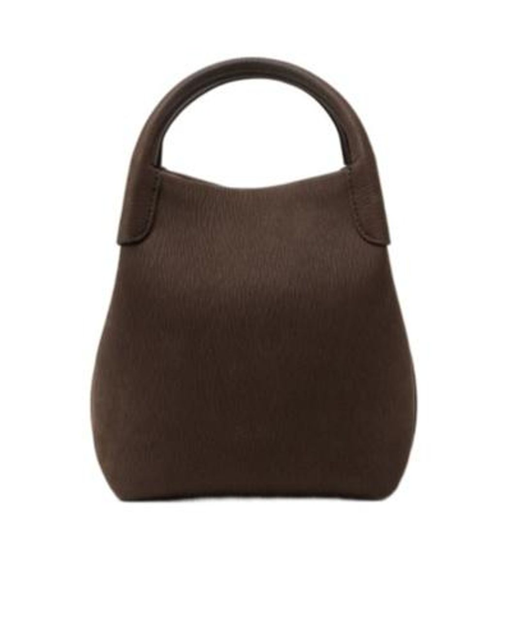 Loro Piana Brown Small Bale Leather Tote Bag