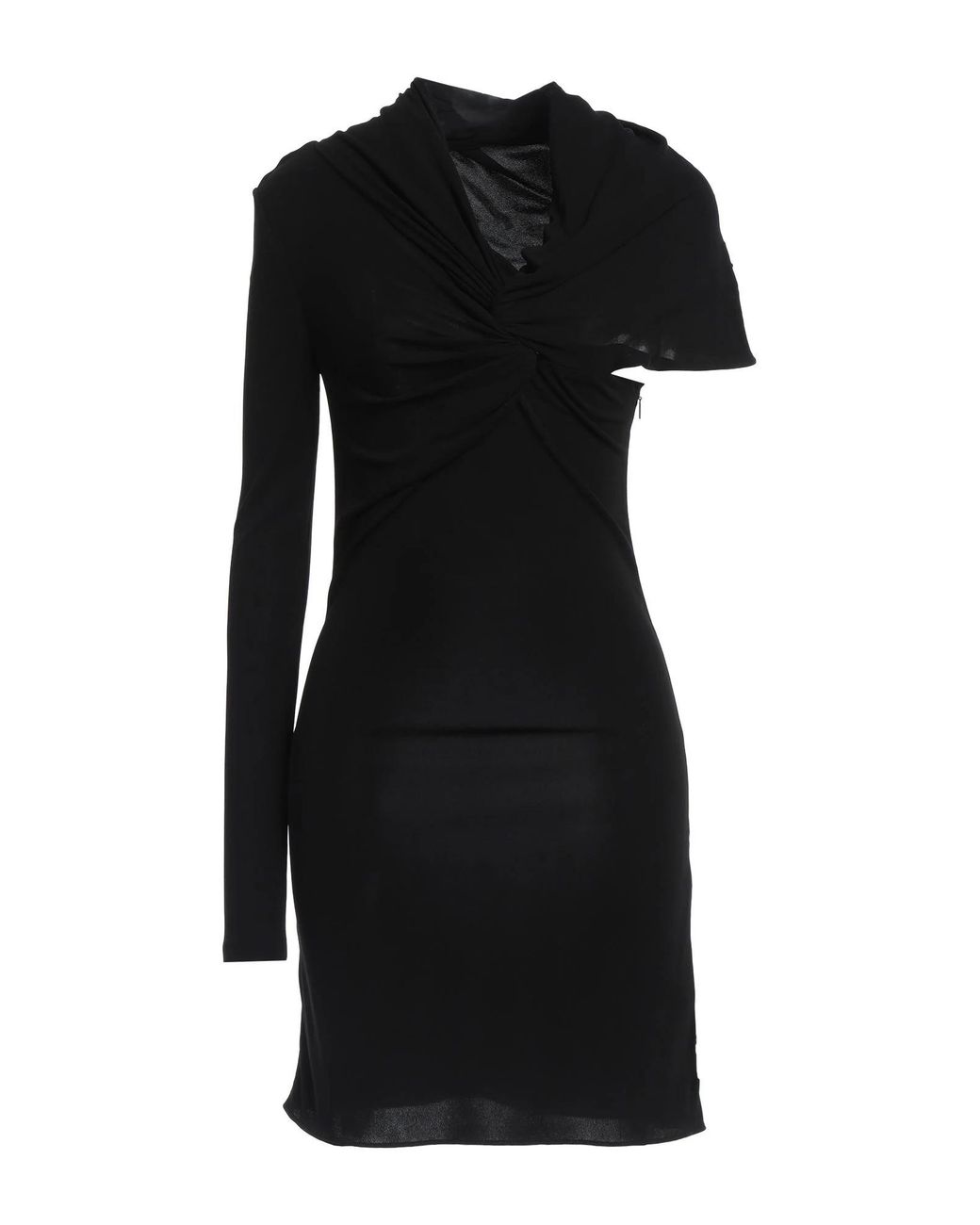 Saint Laurent Black Jersey Flared Dress