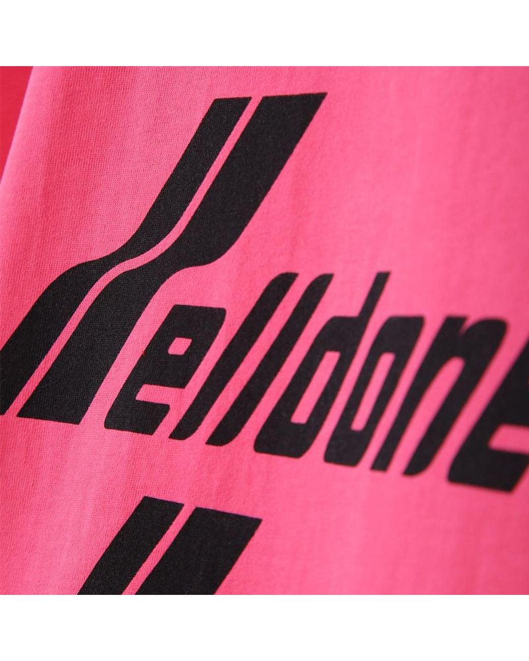 we11done Pink Logo-Print Crew-Neck T-Shirt for men