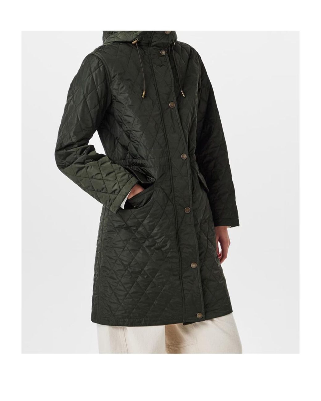 Burberry Green Hooded Short Quilted Down Jacket