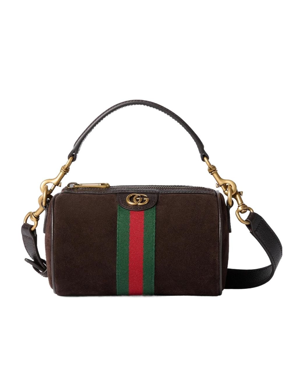 Gucci Brown Ophidia Cylinder Mini Top Handle Bag