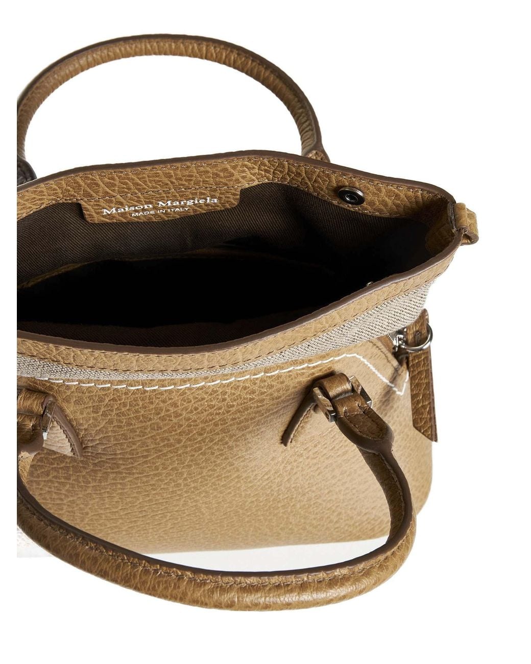 Maison Margiela Natural Small 5Ac Leather Tote Bag