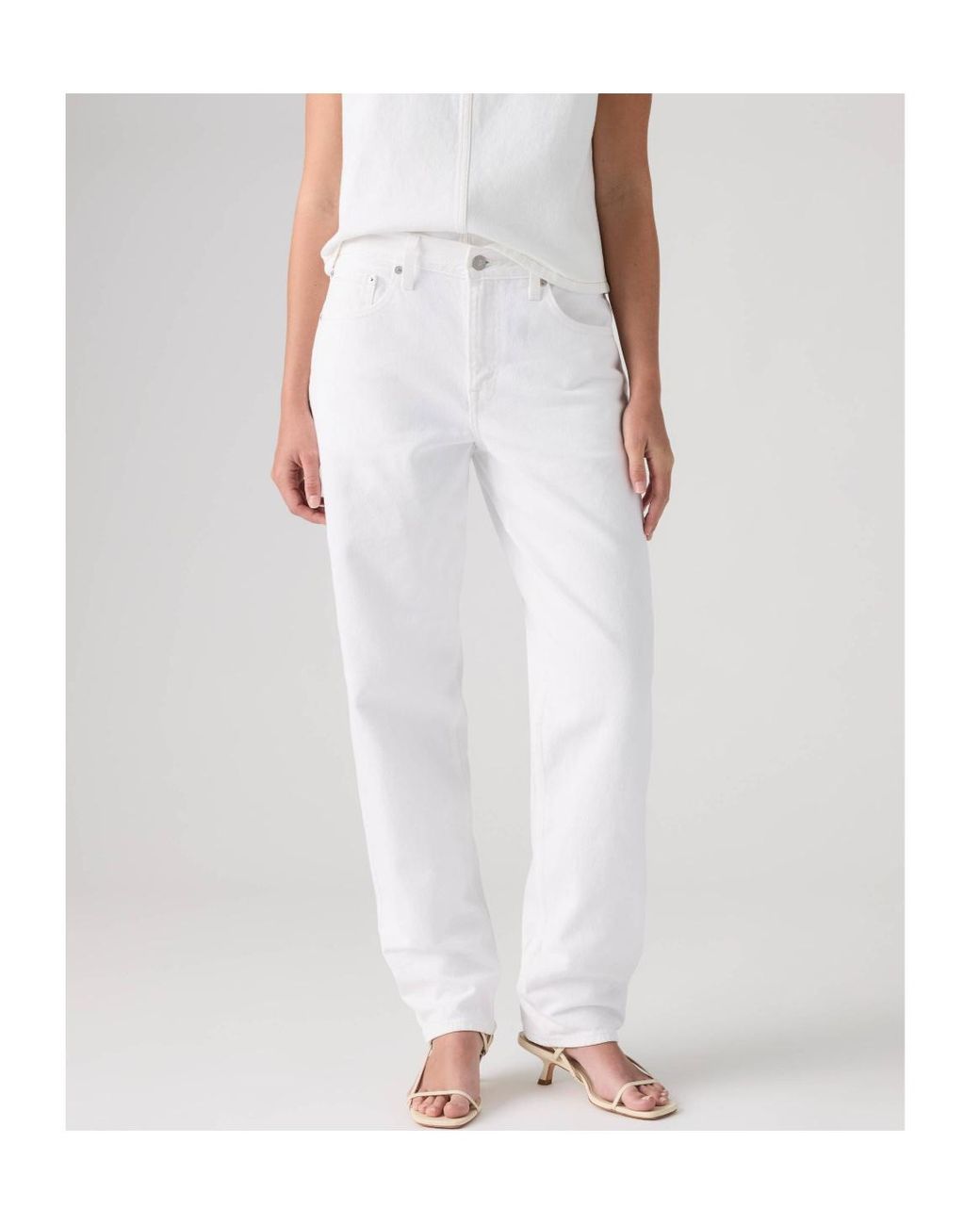Levi's White Loose Taper Jeans