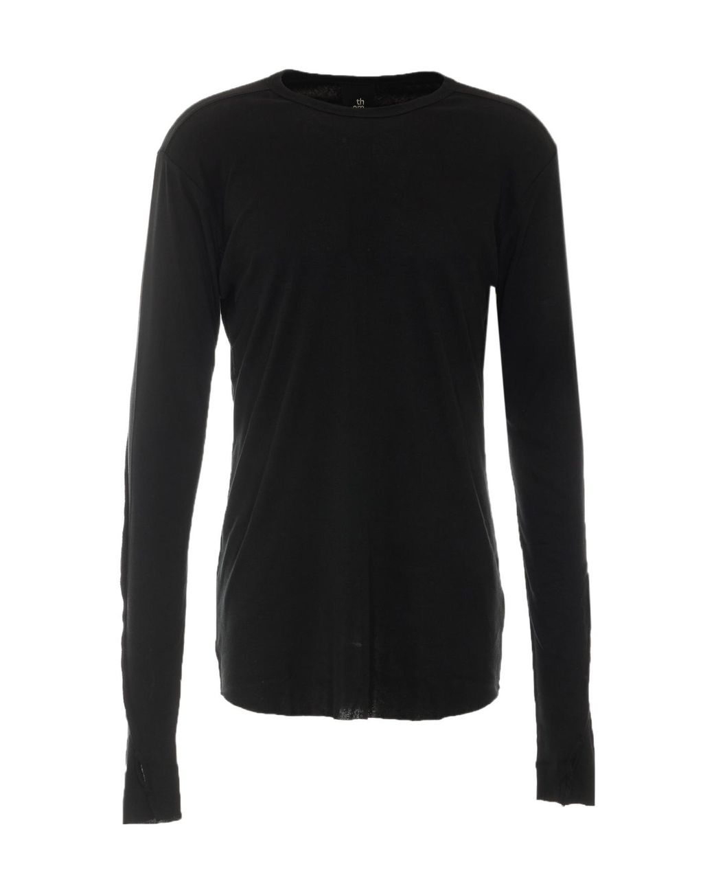 Thom Krom Black Long Sleeve Crewneck Sweater for men
