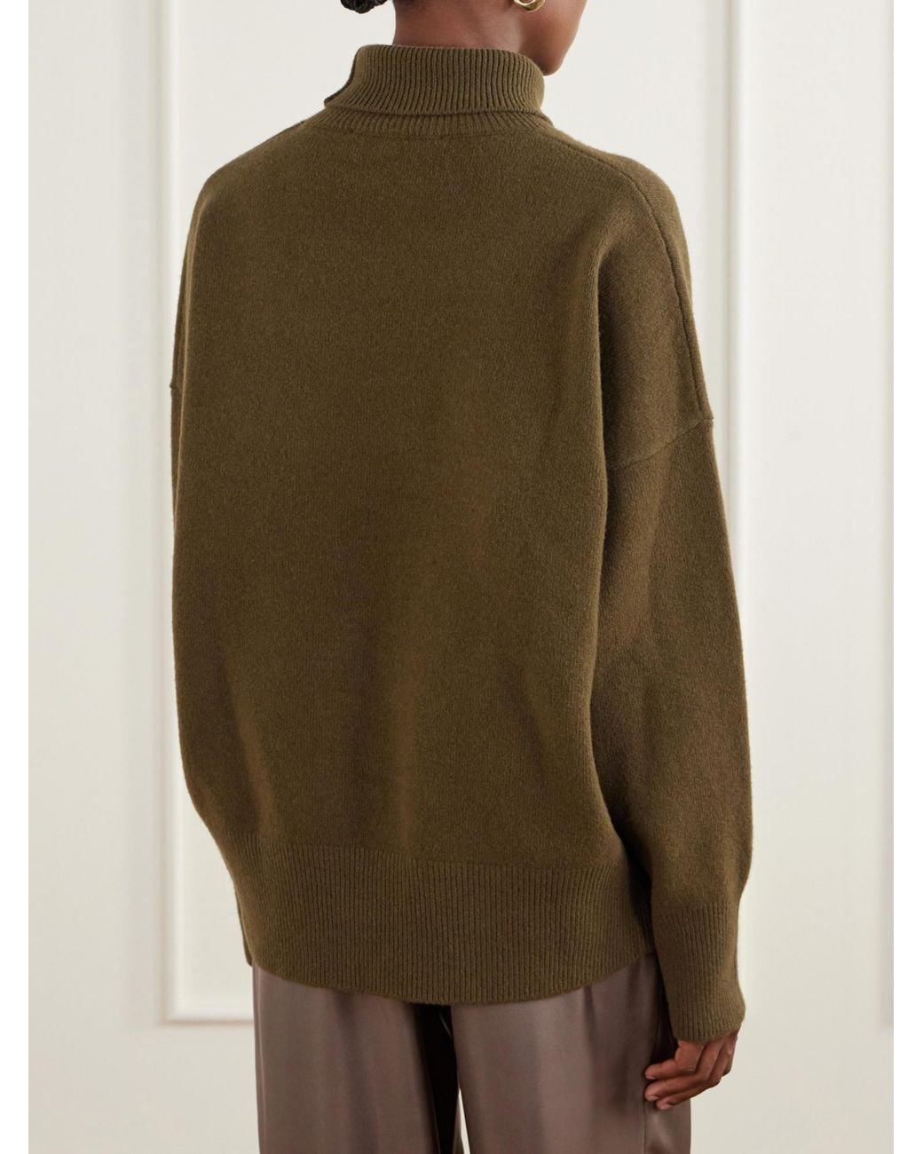 Rohe Green Wool-Blend Turtleneck Sweater