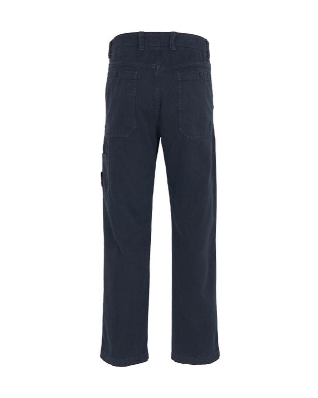 Stone Island Blue Old Effect Regular Fit Trousers for men