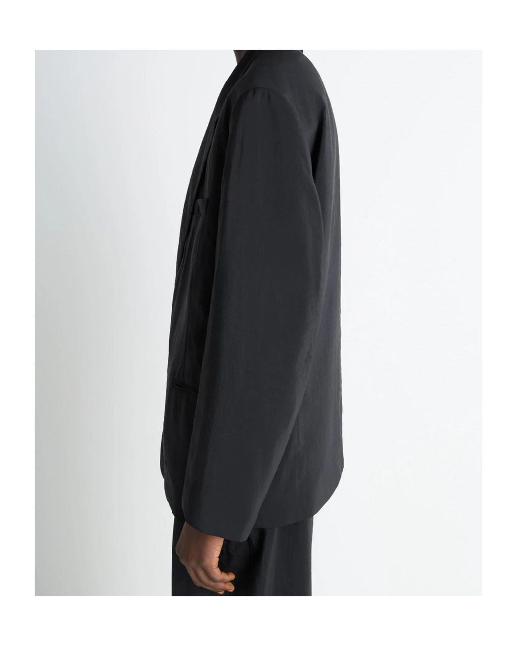Lemaire Black Single-Breasted Blazer for men