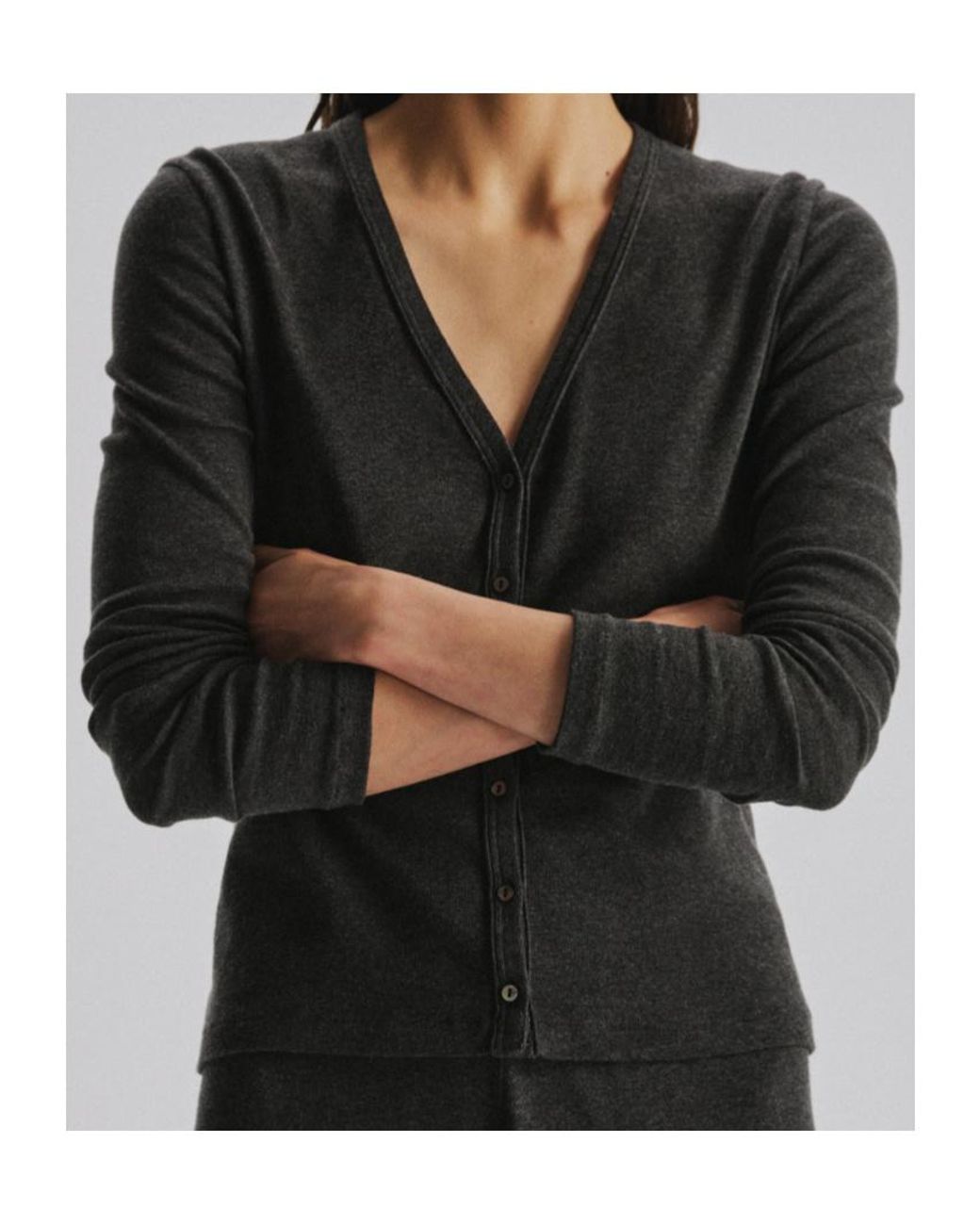 The Row Black Cresp Cardigan