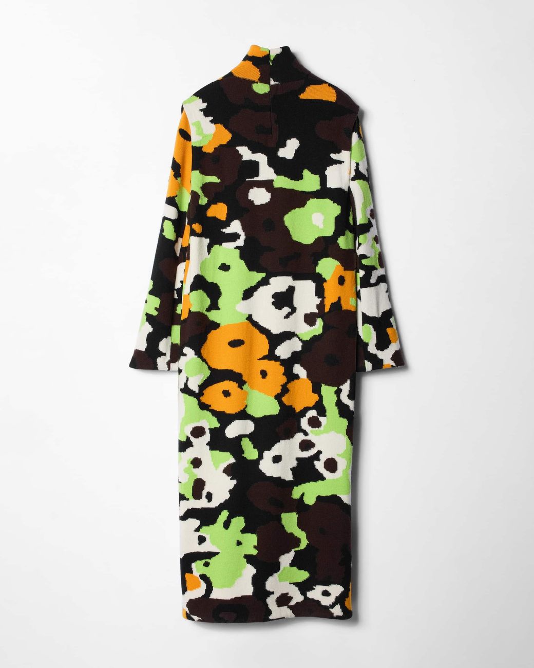 Céline White Cashmere Wallpaper Dress