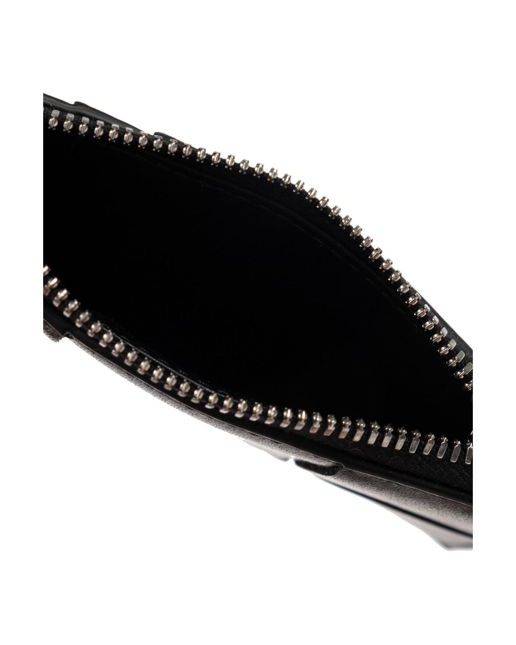 Bottega Veneta Black Intrecciato Zipped Card Holder for men