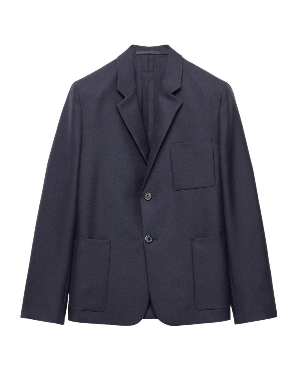 Prada Blue Single-Breasted Wool And Mohair Jacket for men