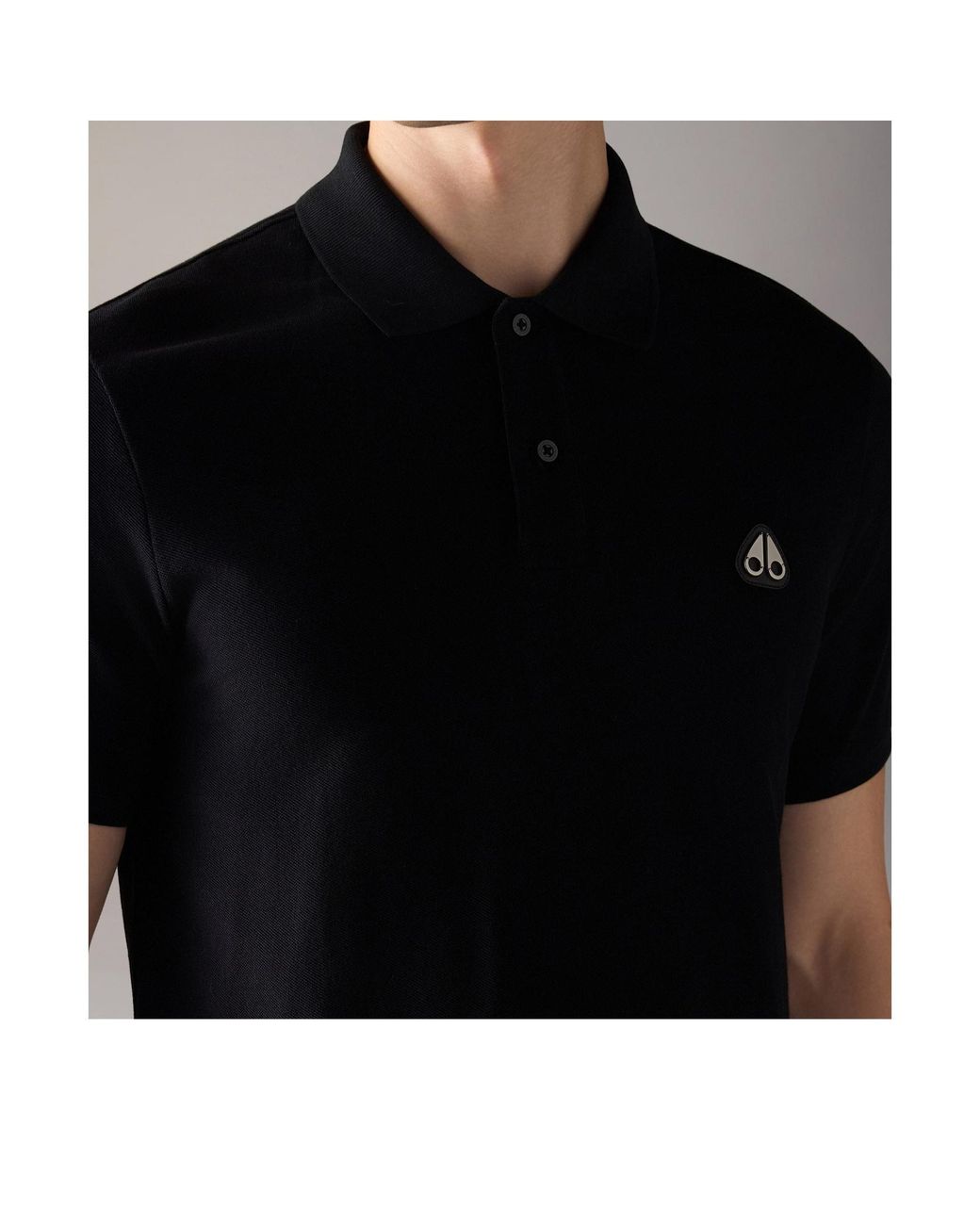 Moose Knuckles Black Everett Polo Shirt for men