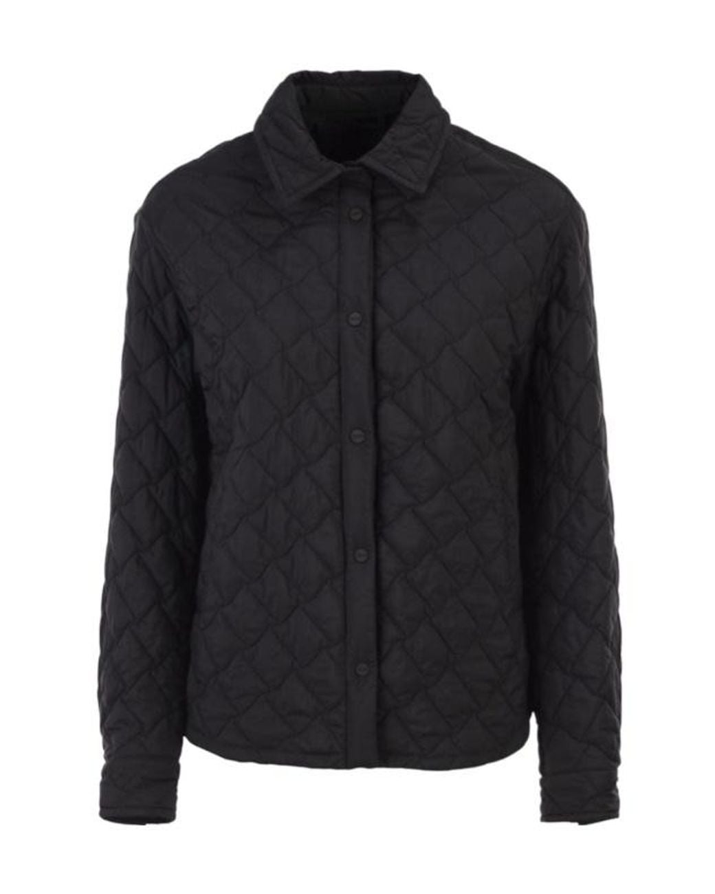 Herno Black Ecoage Diamond-Quilt Puffer Jacket