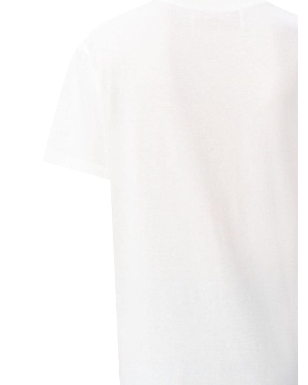 Valentino White Vlogo Embroidered Crewneck T-Shirt for men