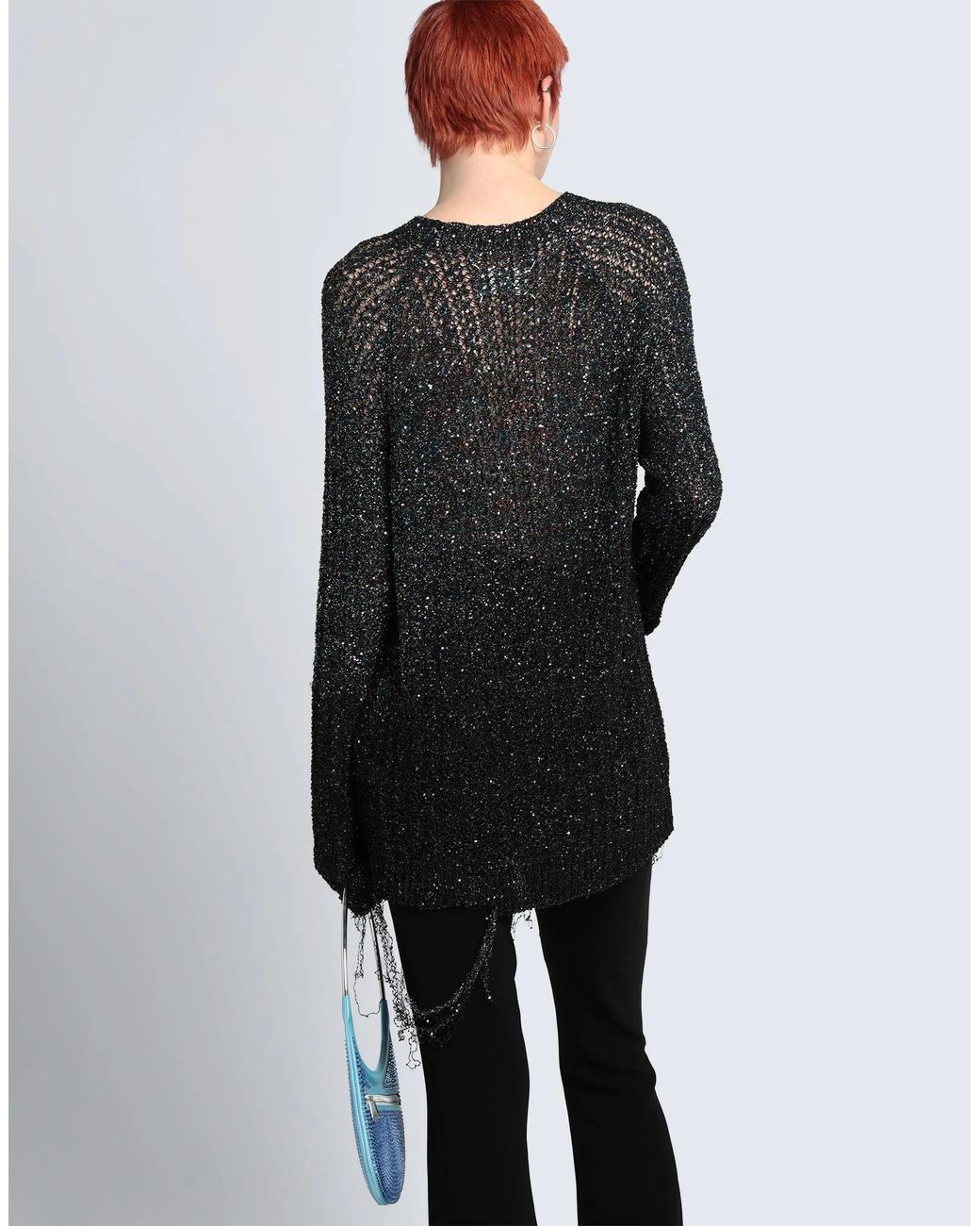 Maison Margiela Gray Solid Color Knitted Top