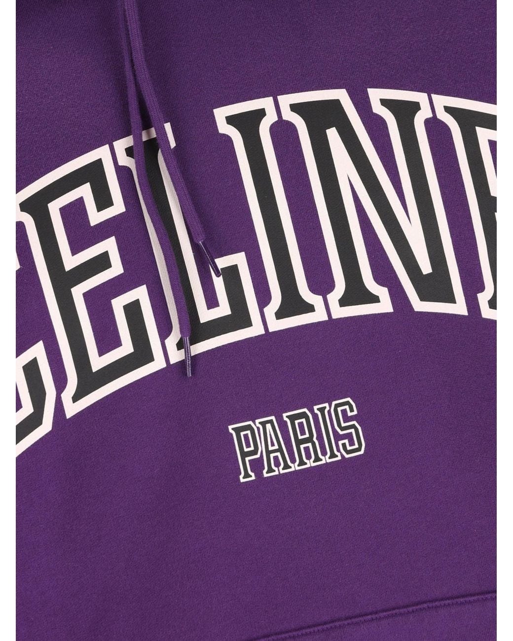Céline Purple College Hoodie for men