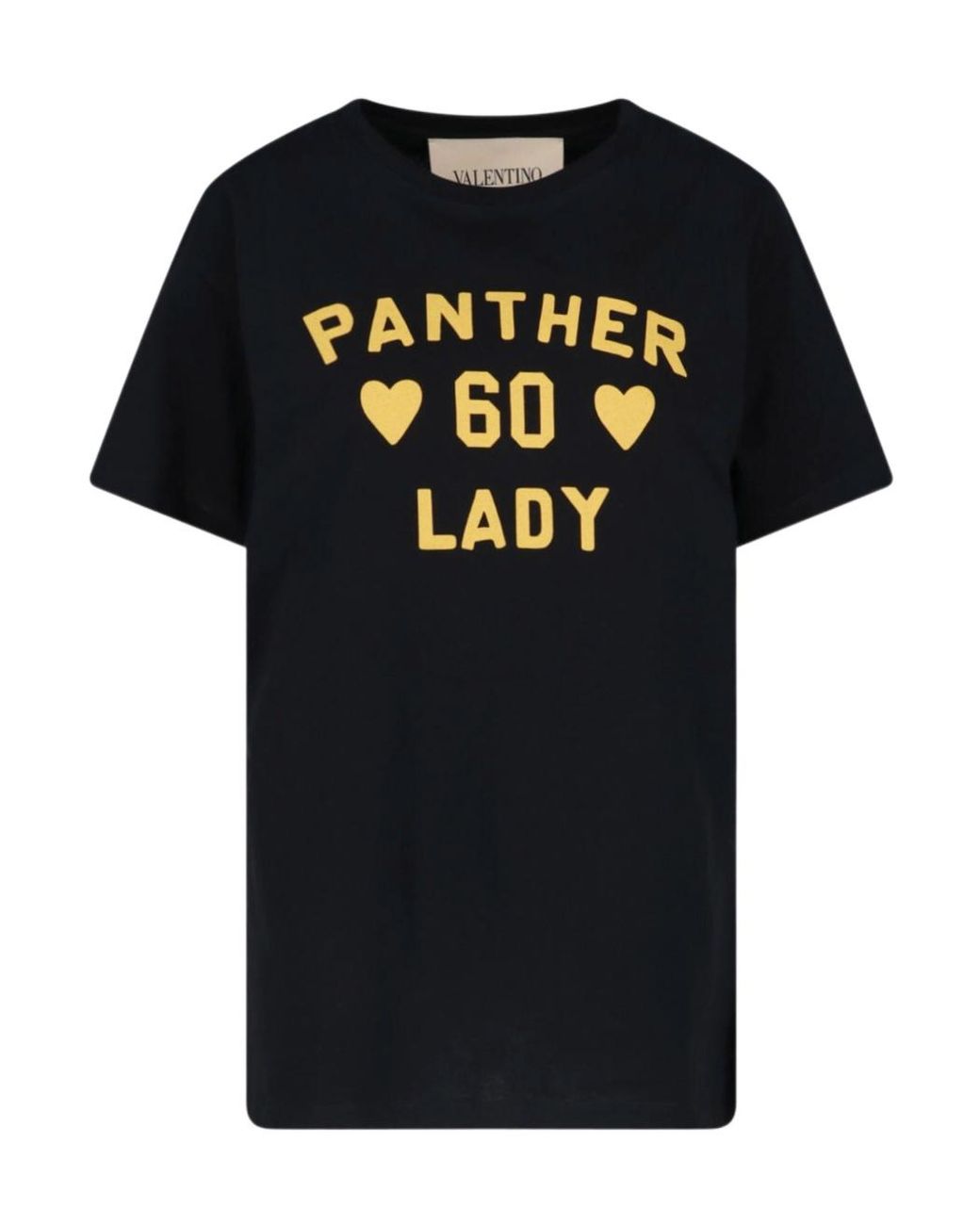 Valentino Black Panther Lady Printed Crewneck T-Shirt