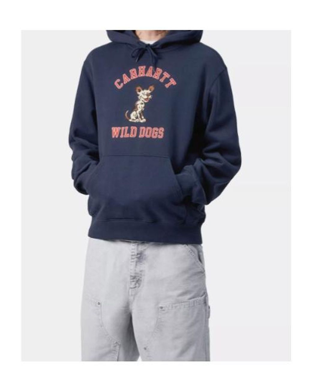 Carhartt Blue Hooded Wild Dog Sweatshirt for men