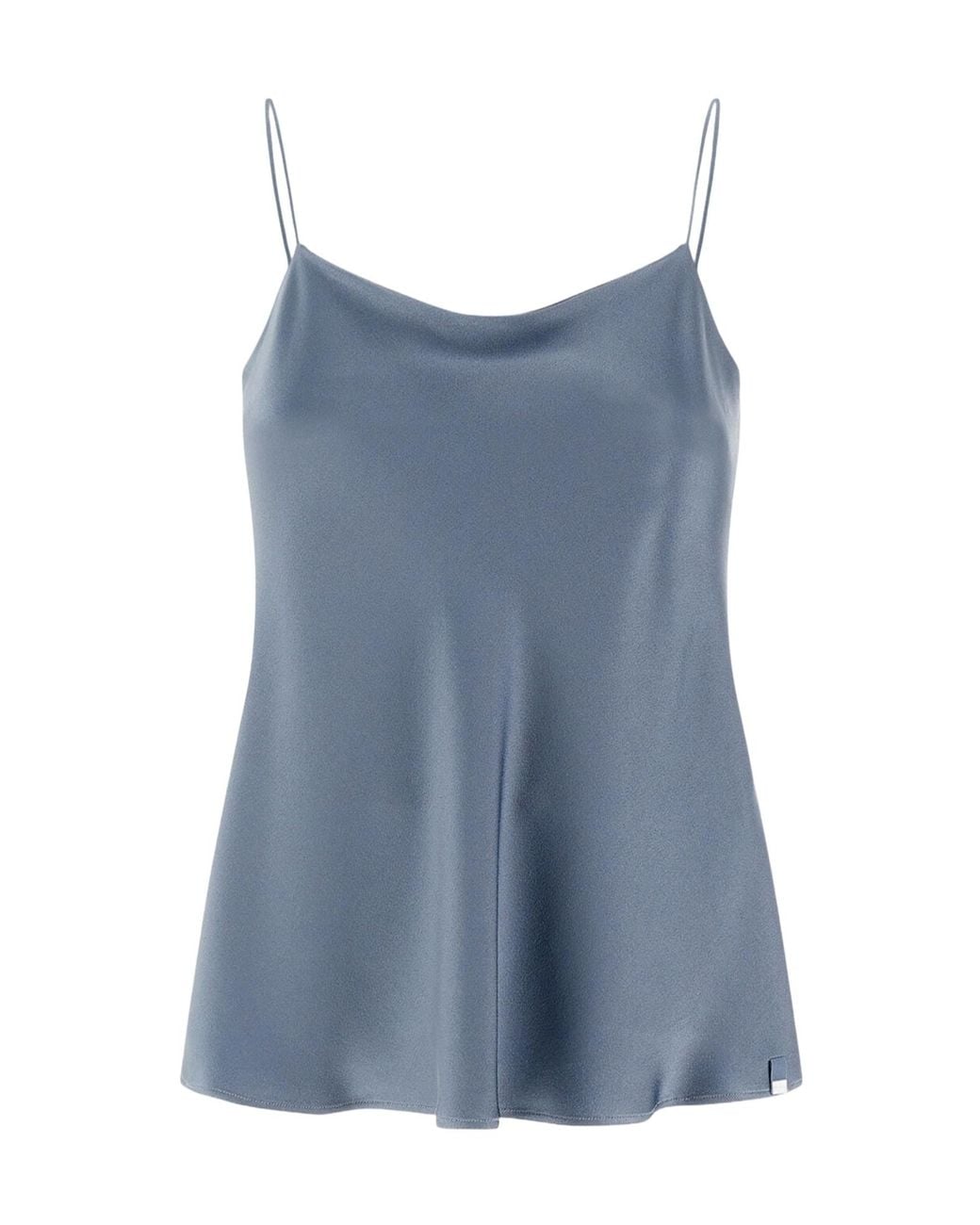 Herno Blue Flared Jersey Camisole Top