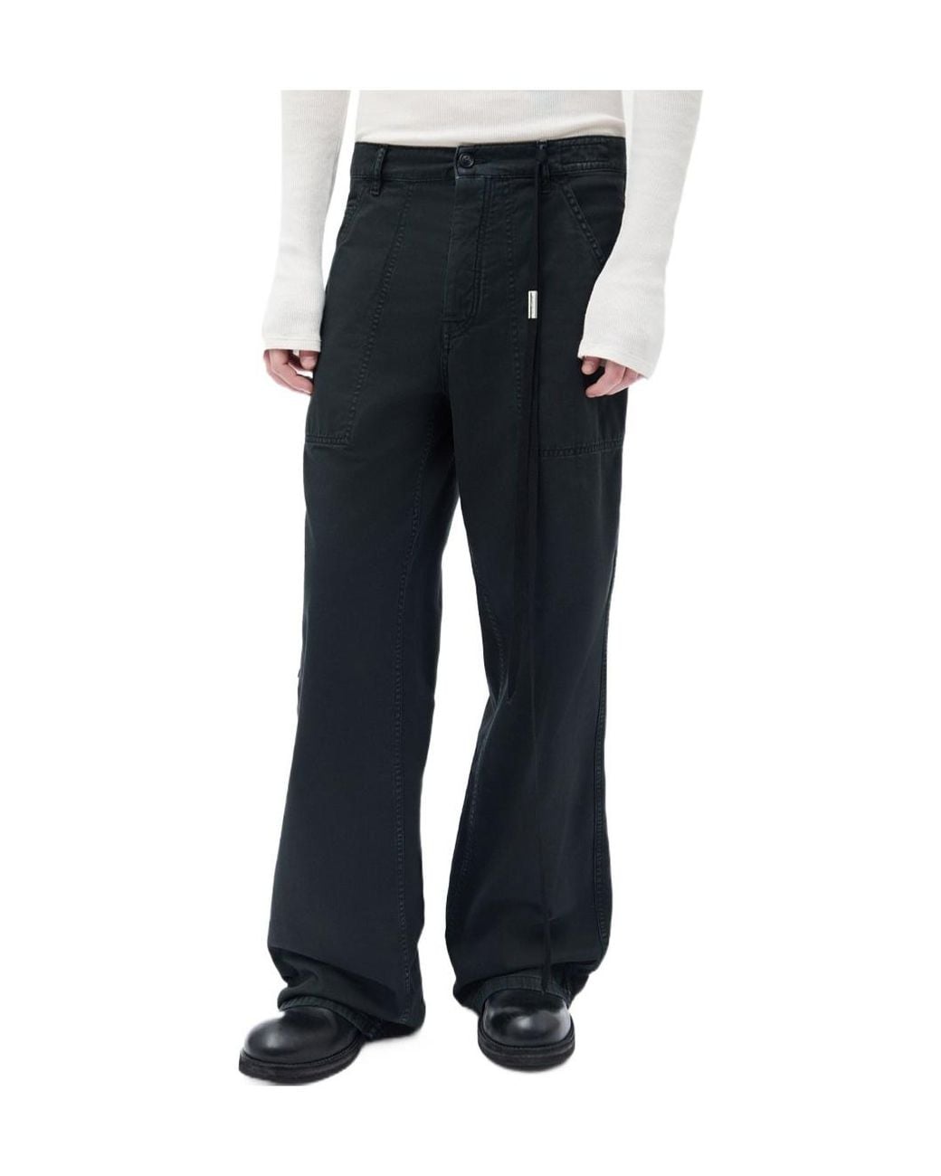Ann Demeulemeester Black Monder Workwear Comfort Trousers for men