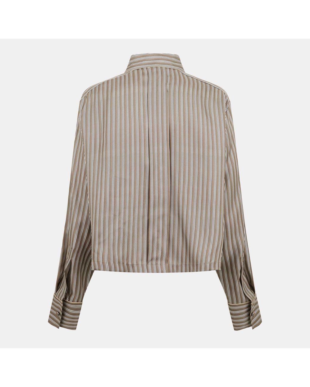 Max Mara Gray Striped Shirt