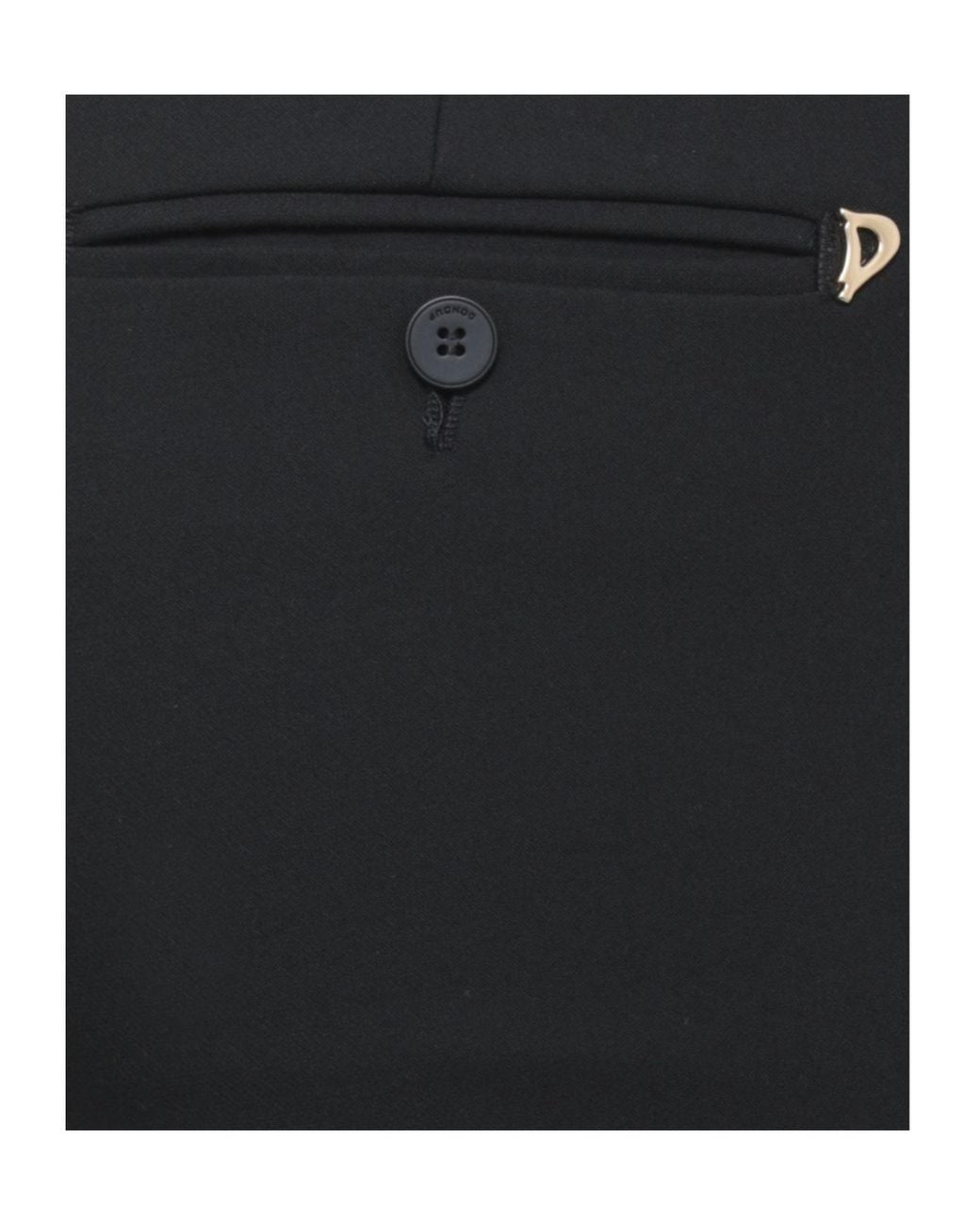Dondup Black Tailored Cropped Pants