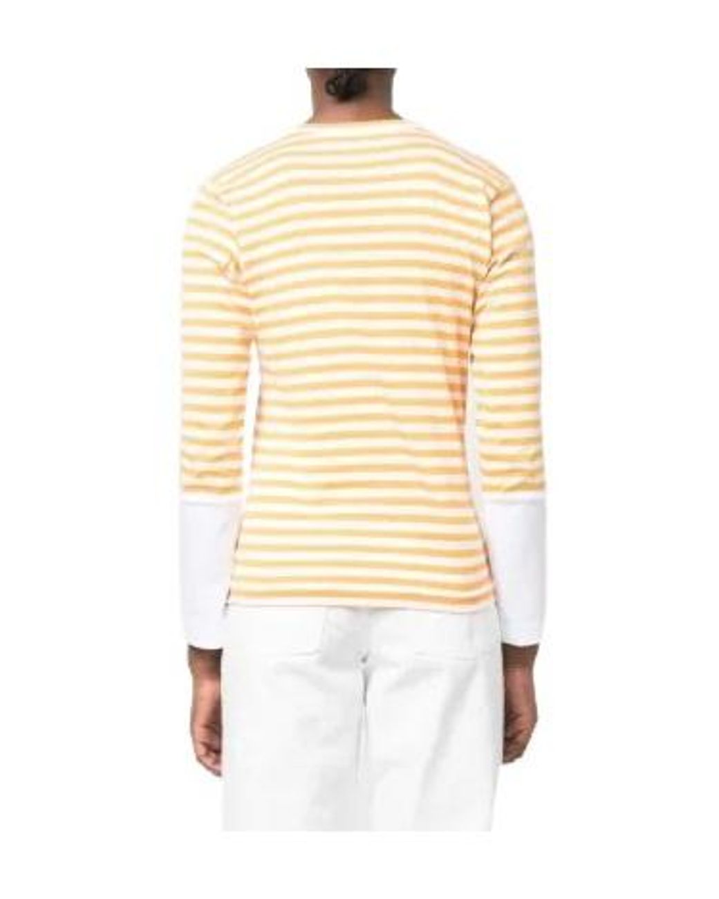 COMME DES GARÇONS PLAY Natural Striped Long-Sleeve T-Shirt