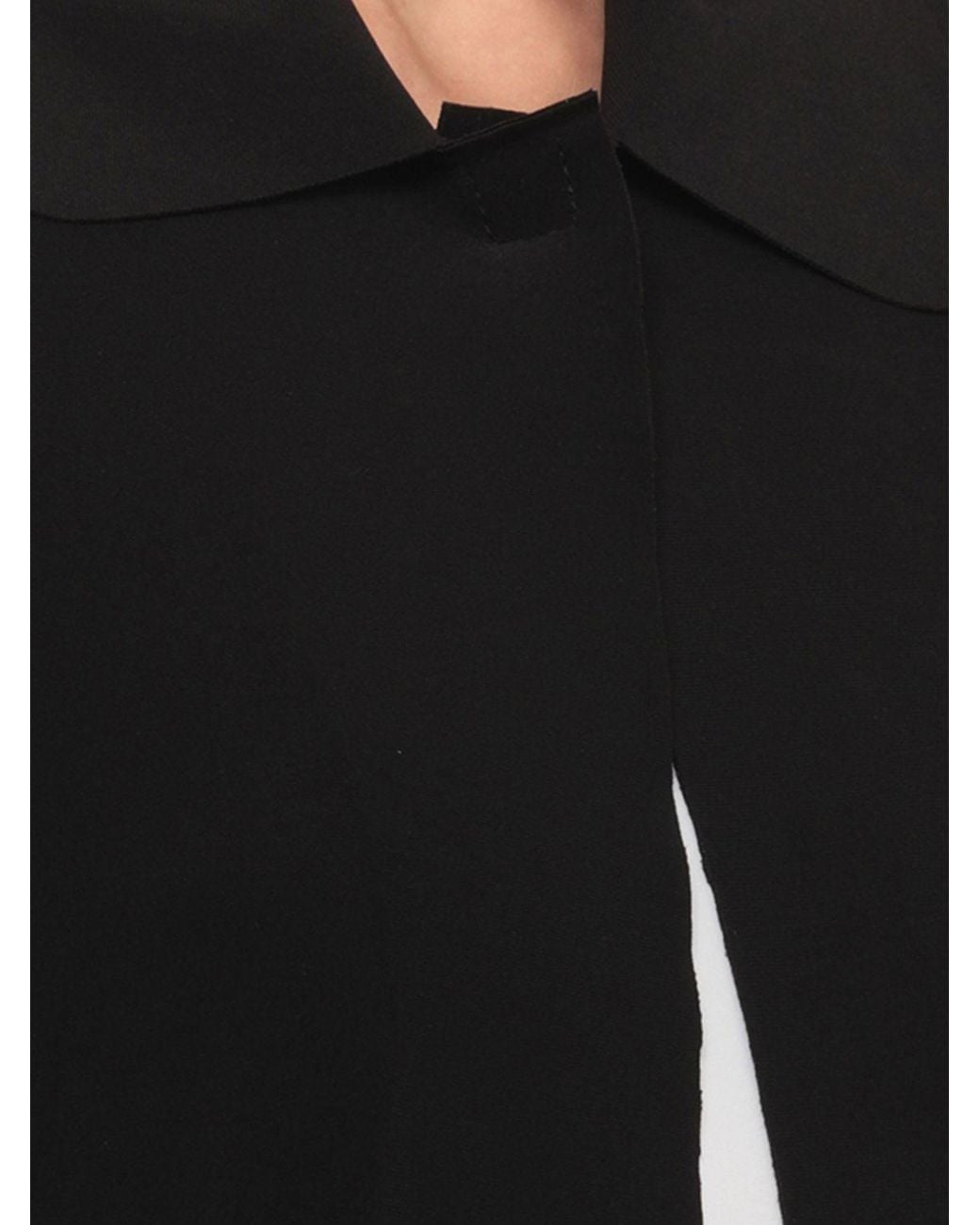 Norma Kamali Black Collared Long-Line Cardigan