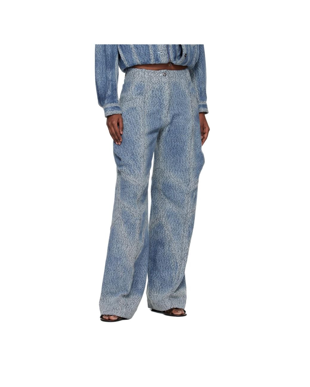 Kiko Kostadinov Blue Centennial Wide-Leg Jeans