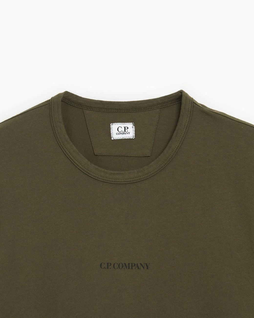 C P Company Green Jersey Garment Dyed T-Shirt for men