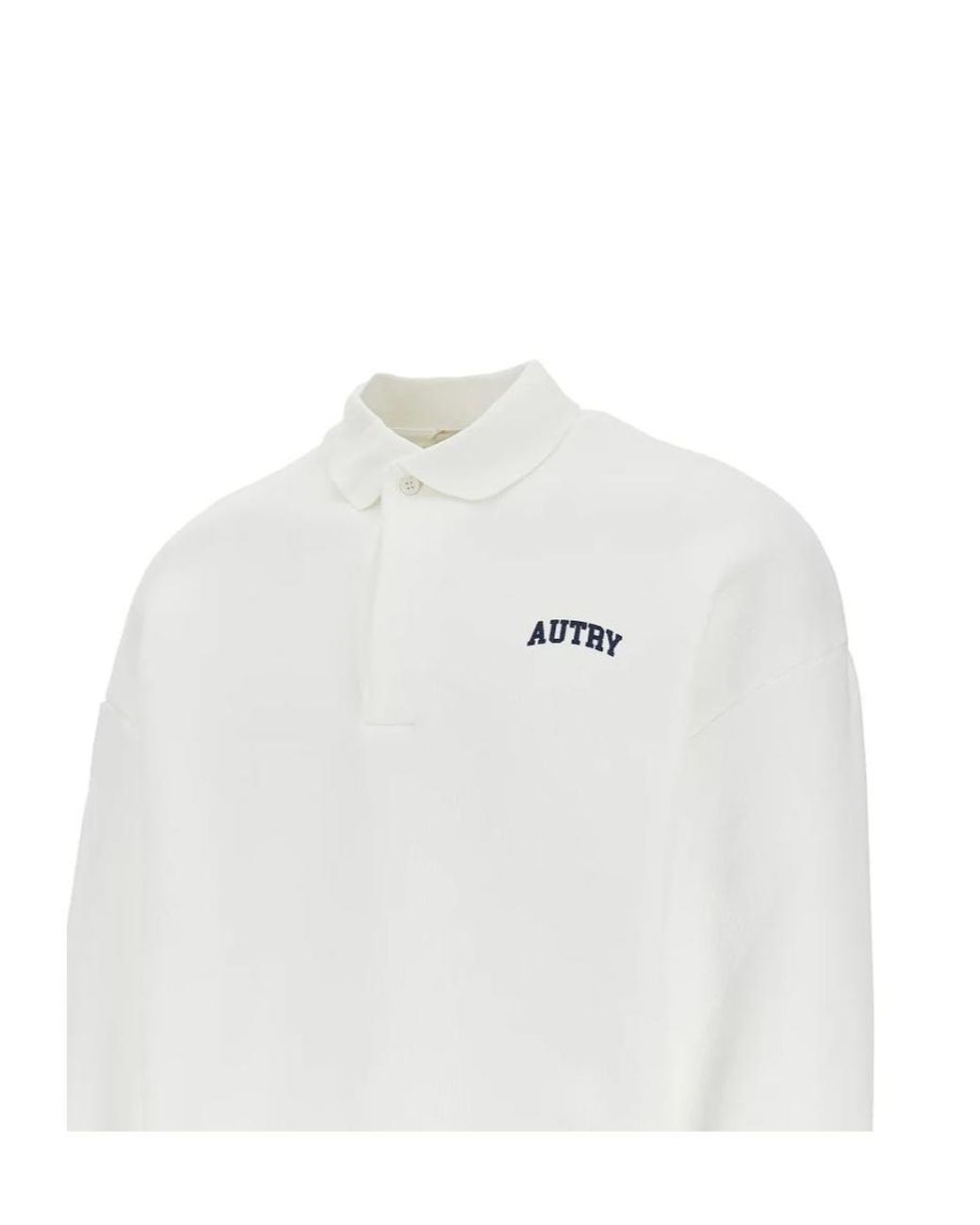 Autry White Logo Polo Sweatshirt for men