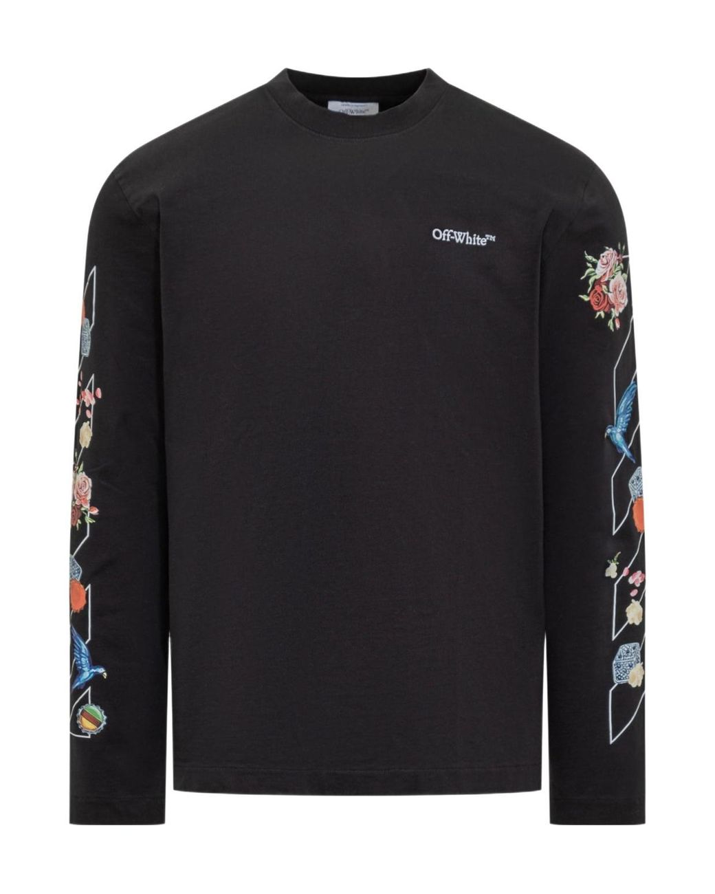 Off-White c/o Virgil Abloh Black Diag-Stripe Crewneck T-Shirt for men