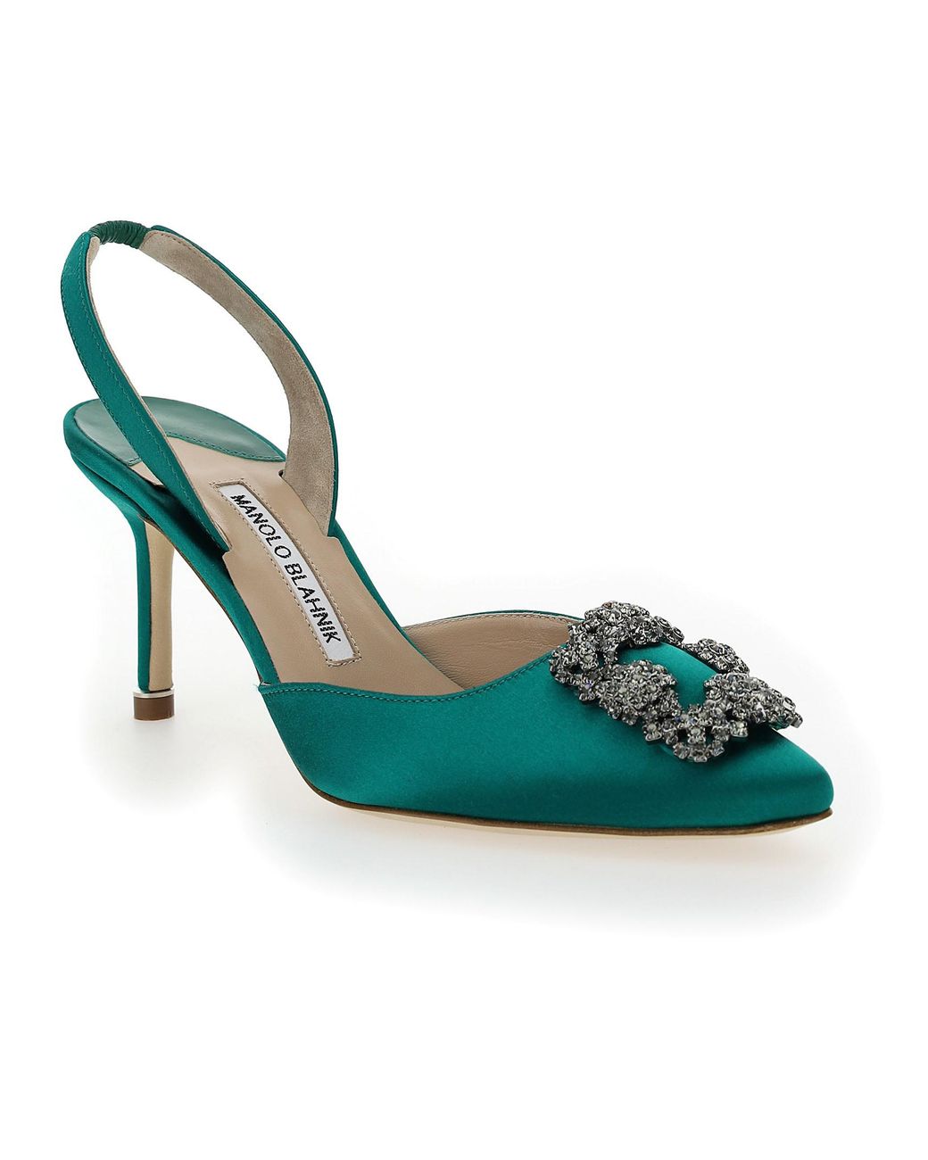 Manolo Blahnik Green Pointed High Heels