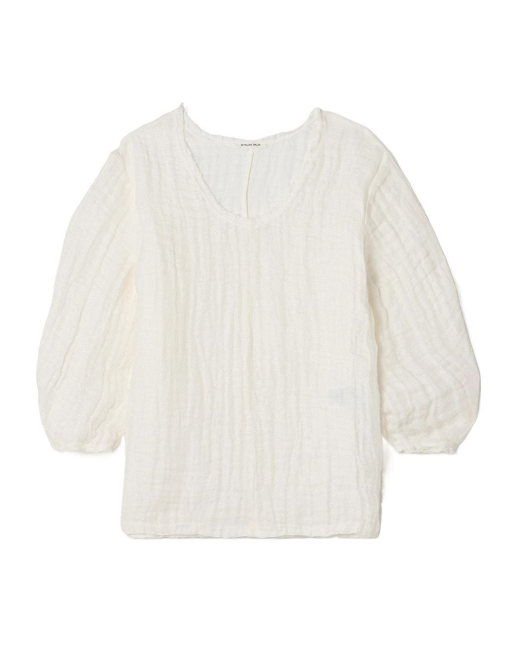 By Malene Birger White Mikala Organic Linen-Gauze Blouse