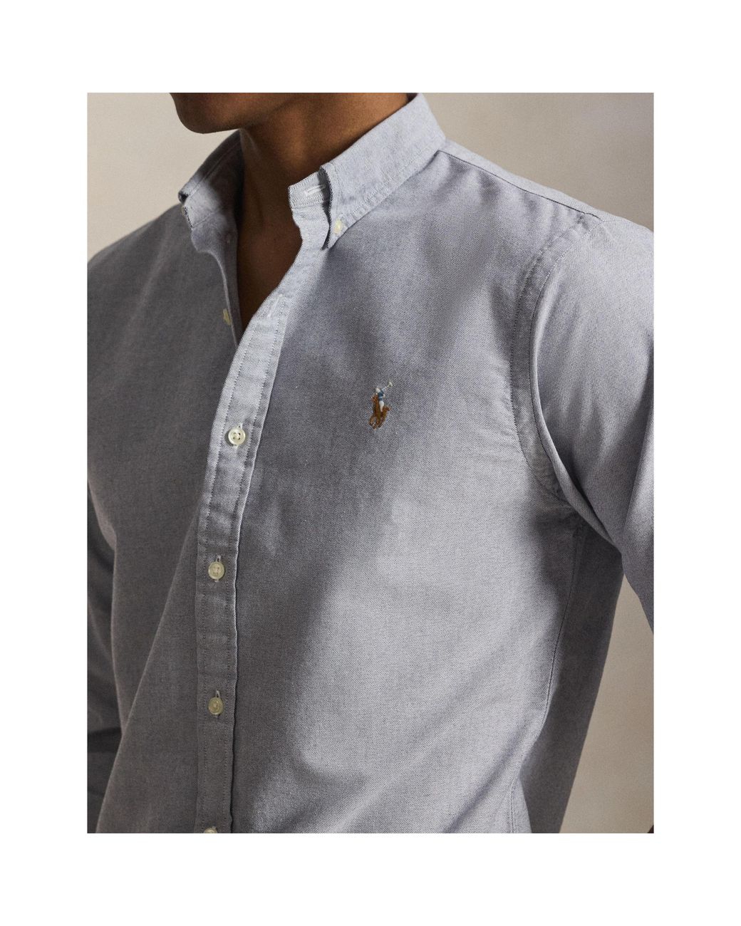 Polo Ralph Lauren Gray Slimfit Oxford Shirt for men