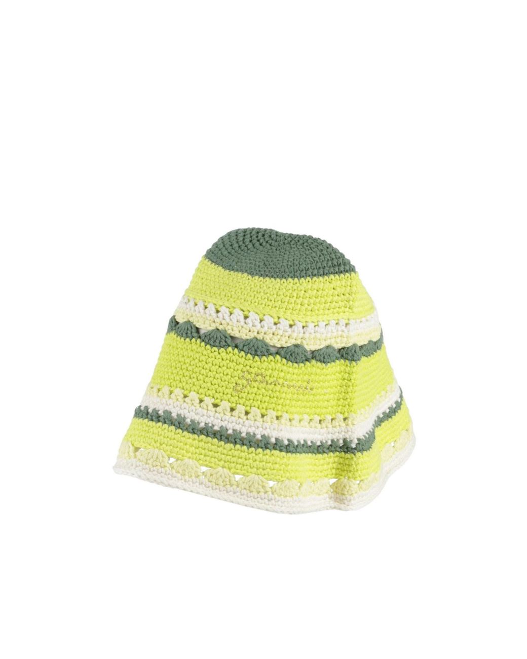 Ganni Yellow Heathered Knit Bucket Hat