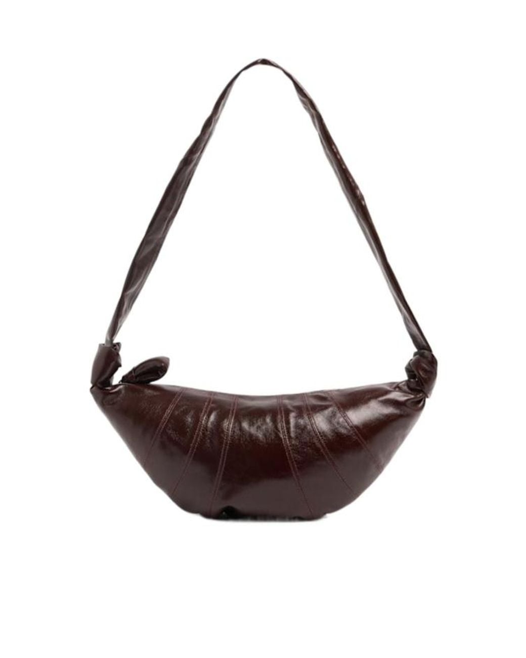Lemaire Brown Longstrap Crescent Bag for men