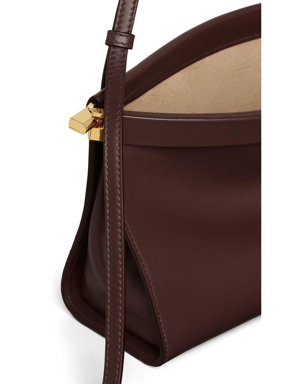 Alaïa Brown Alaïa Le Click East West Medium Shoulder Bag