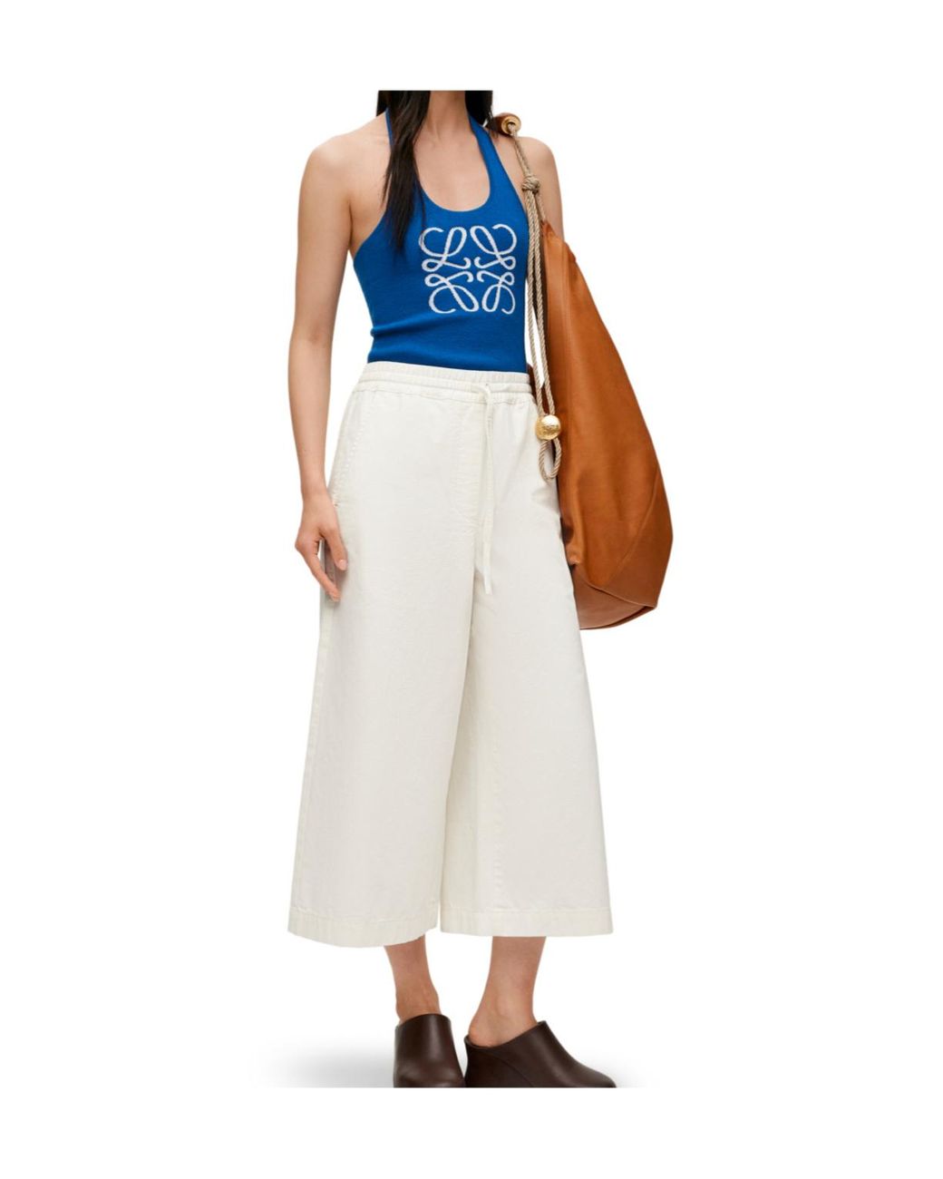【関税&送料込】Loewe Top Black Crop top with logo Taschen loewe