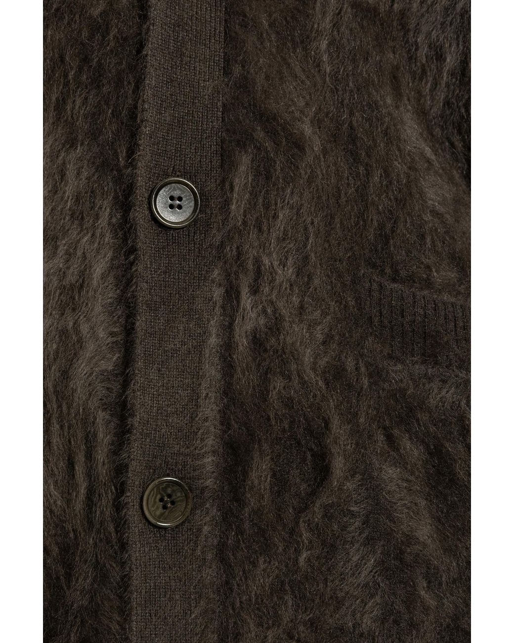 Lisa Yang Gray Devean Brushed Knit Cardigan for men
