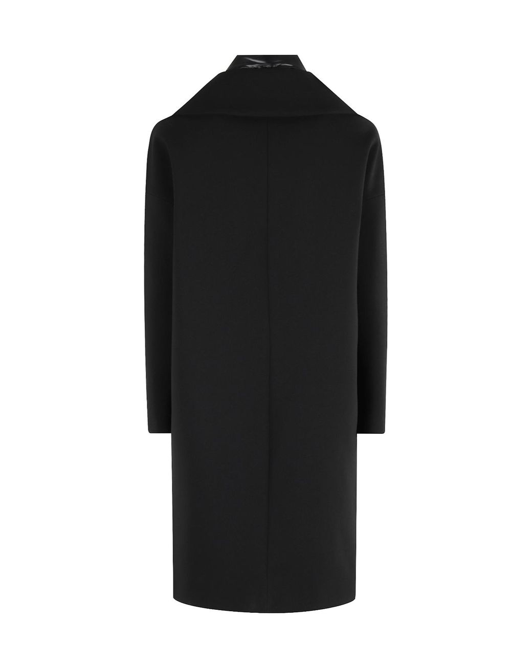 Herno Black Single-Breasted Twill Coat