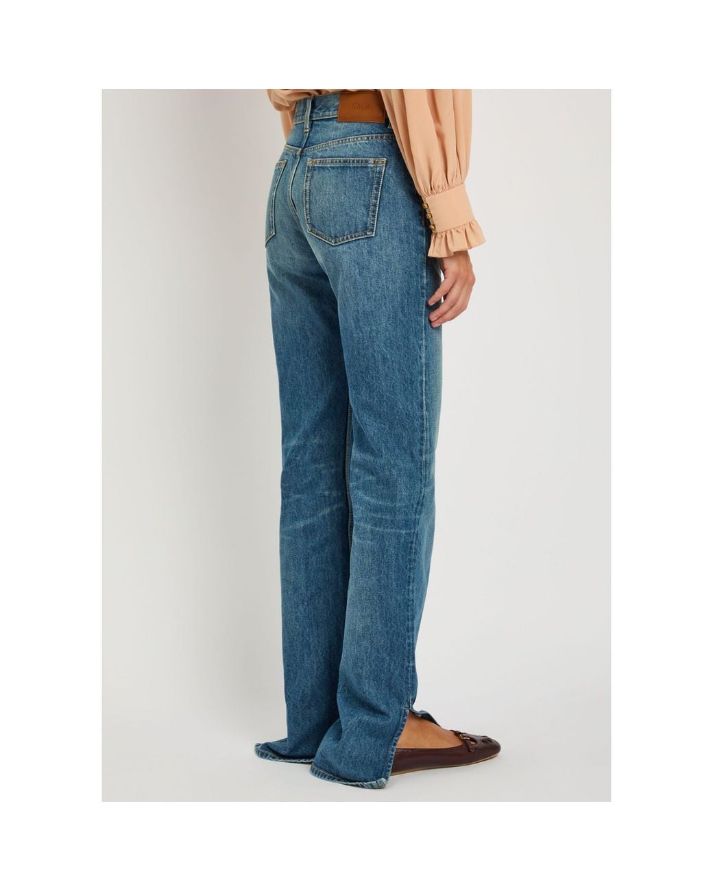 Chloé Blue Mid-Rise Slim Straight Jeans