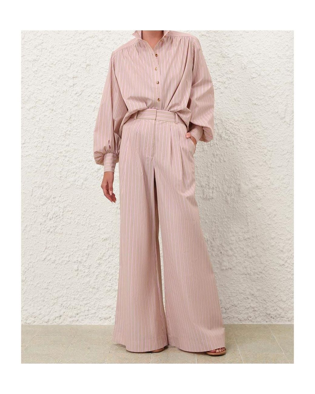 Zimmermann Pink Striped Shirt