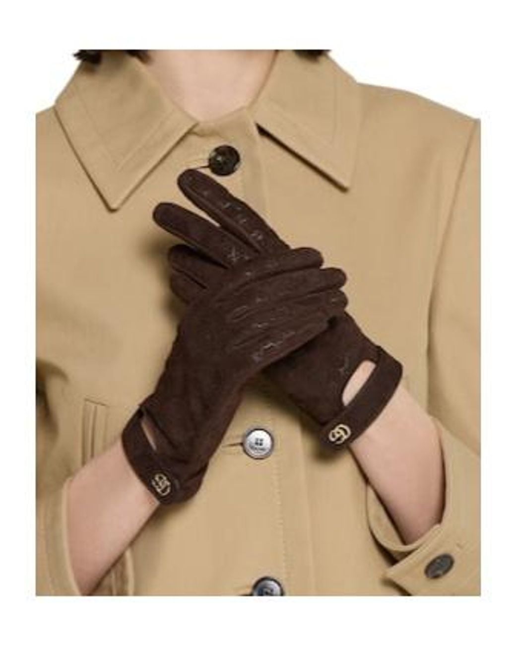 Gucci Brown Double G Gloves