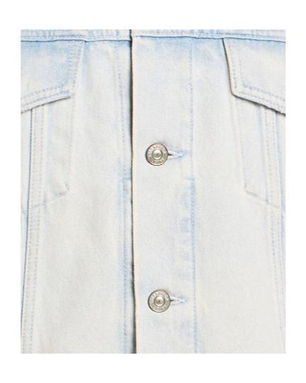 Balenciaga White Lightwash Denim Jacket