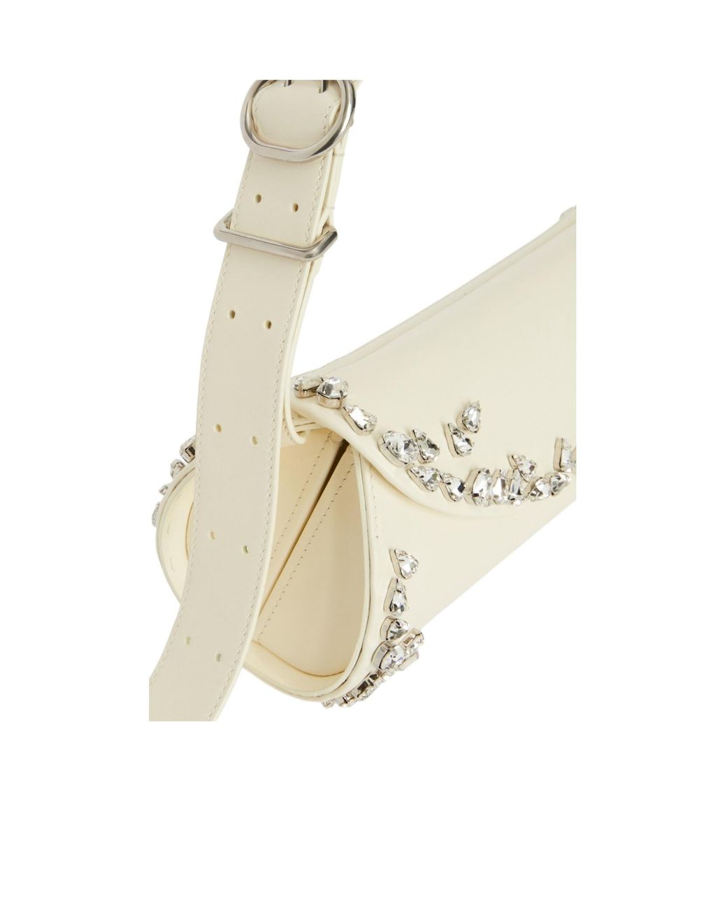 Jil Sander Natural Cannolo Embellished Crossbody Bag