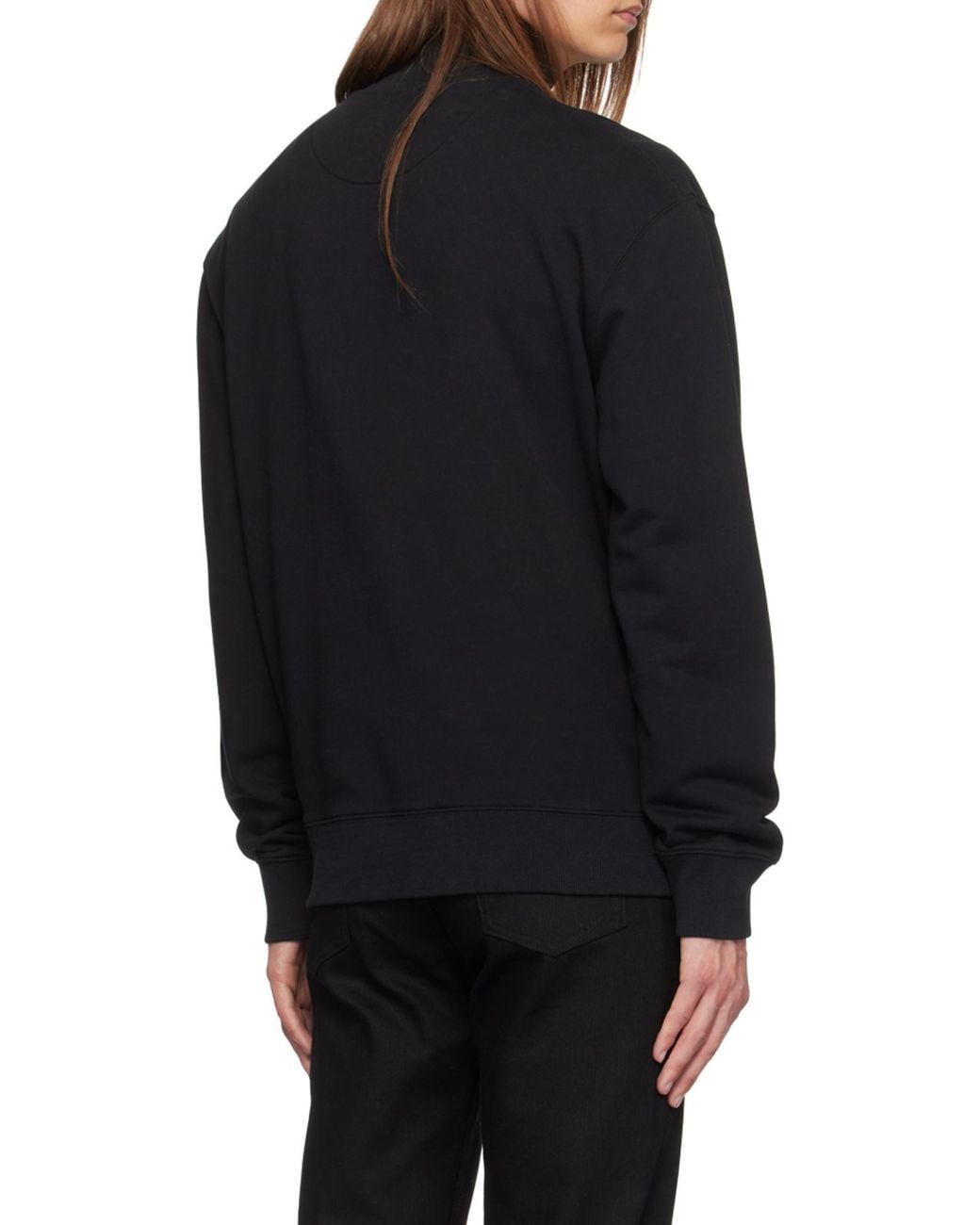 Maison Kitsuné Blue Maison Kitsuné Fox Head Patch Half-Zip Sweatshirt for men